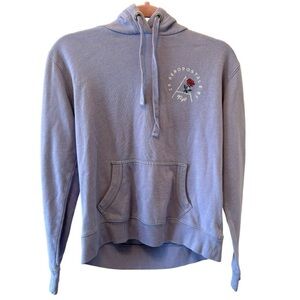 Aeropostale Purple Hoodie with Embroidered Flower Size Small